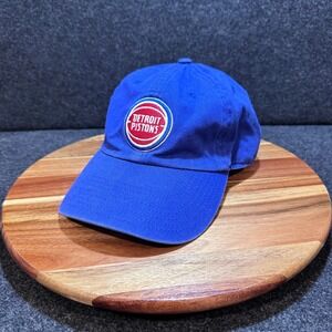 OTS NBA Detroit Pistons Hat Mens Blue Adjustable Strapback Dad Cap OSFA